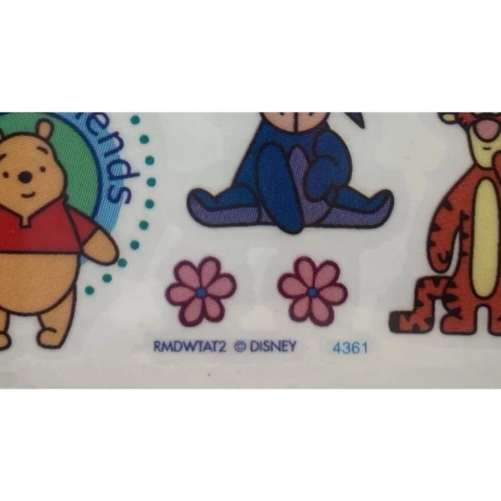 Winnie The Pooh Body Stickers Sandy Lion Disney Vintage Unopened Lot of 2 Packs